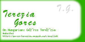 terezia gorcs business card